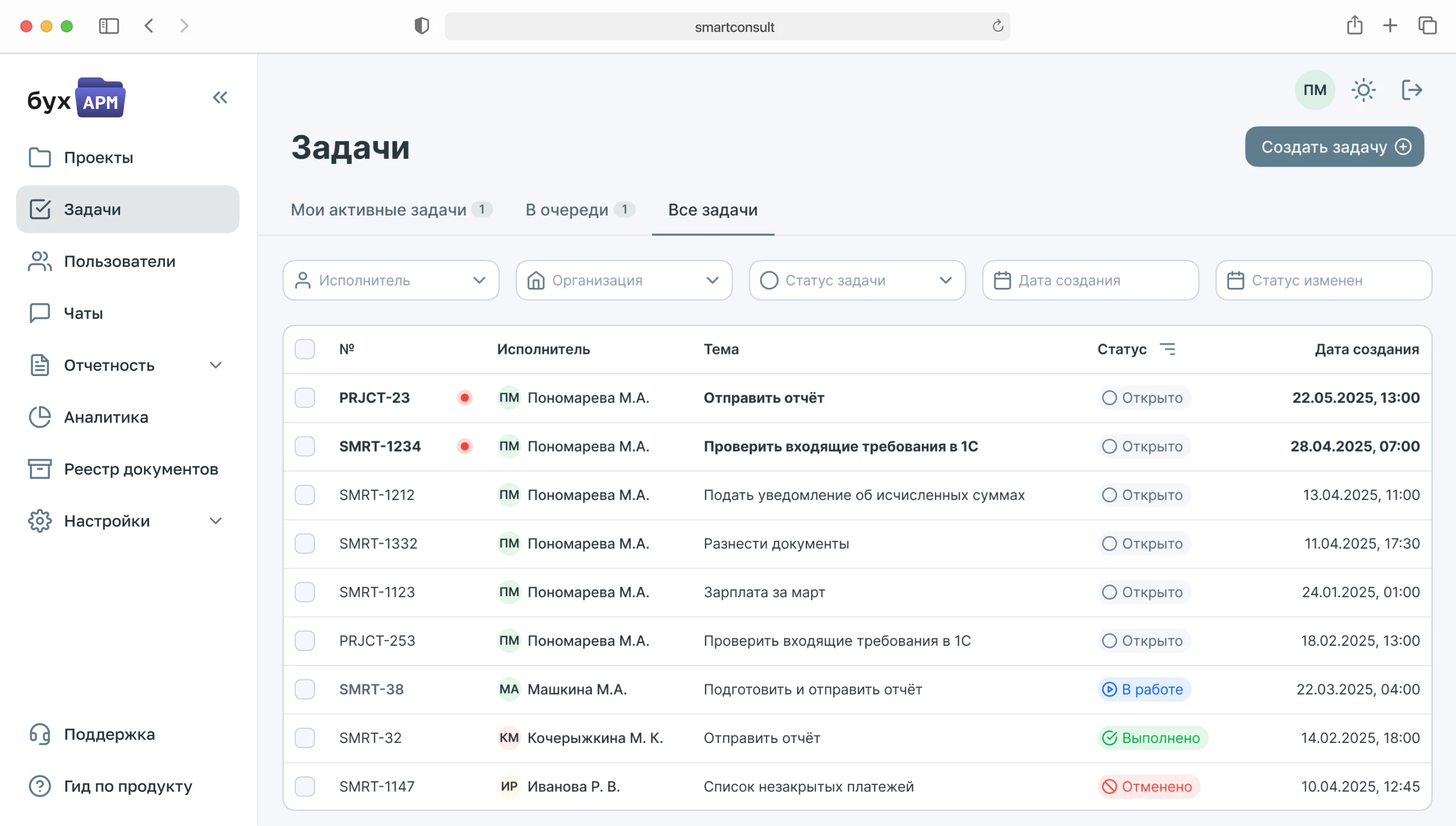 Единый сервис для управления бухгалтерским агентством